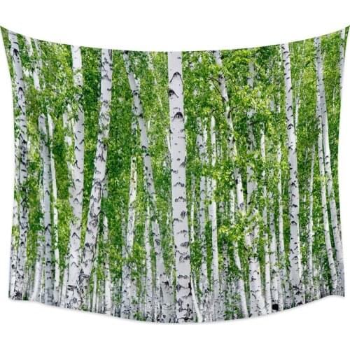 Birch Trees Nature Tapestry College Dorm Wall Hanging Tapestries for Living Room Bedroom Home Decor