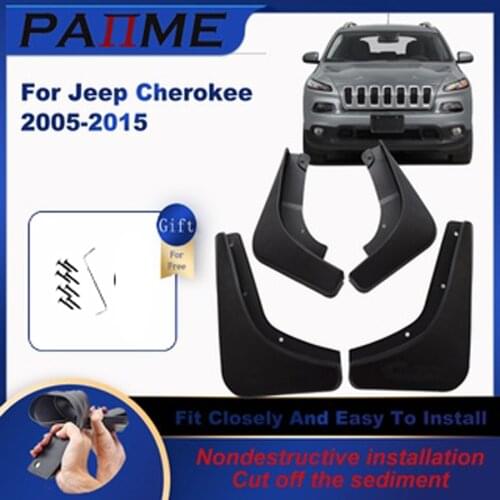 Mud flaps For Jeep Cherokee 2004-2015 Mudguards Fender Mud flap Splash Guard Fenders Mudguard car 4PCS Front Rear YC101057