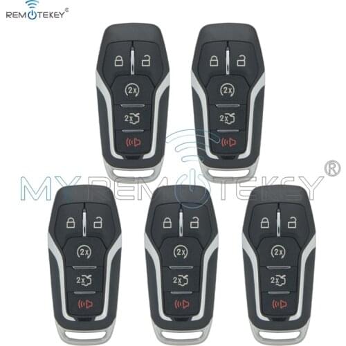Remtekey 5pcs Smart key case 5 button 164-R7989 for Ford Edge Explorer Fusion 2015-2017 M3N-A2C31243300 remote Key shell