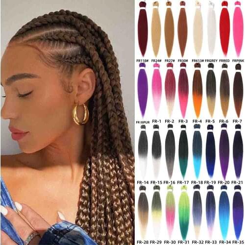 CLong Pre-Stretched Braiding Hair Kanekalons Synthetic Hair Extensions Braids Wholesale Crochet Braiding Hair