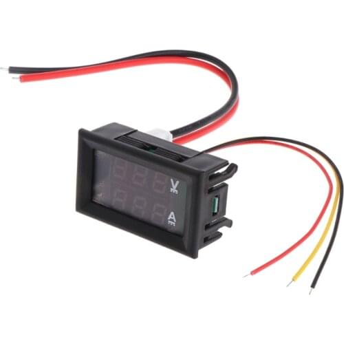 DC 0-100V 10A Dual LED Digital Voltmeter Ammeter Voltage AMP Power Car Monitor 62KD