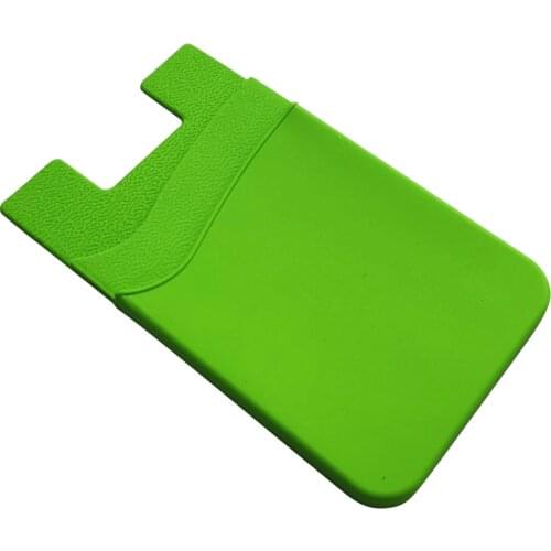 Card Holder Phone Back Solid Accessories Stick On Cash ID Portable Storage Double Pouch Universal Protective Soft Silicone