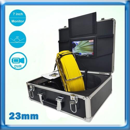 Endoscope Well CCTV Drain Inspection Camera with 7'' LCD Monitor, Sewer Pipe Detection Camera