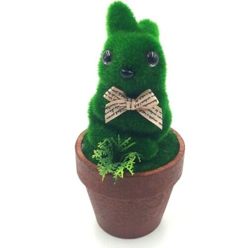 Artificial Grass Rabbit Emulate Bonsai Simulation Decorative Artificial Flowers Fake Green Pot Plants Ornaments Home Decor Gifts