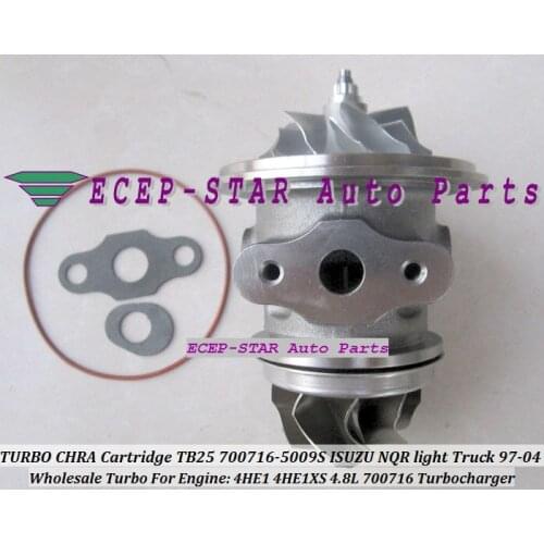 Turbo CHRA Cartridge GT25 TB2560S 700716 700716-5009S 700716-0009 8972089663 For ISUZU NPR NQR light Truck 97- 4HE1 4HE1XS 4.8L