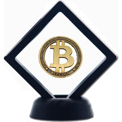 United States Bitcoin Gold Coin Collectible ommemorative BTC Metal Antique W/ Plastic Frame