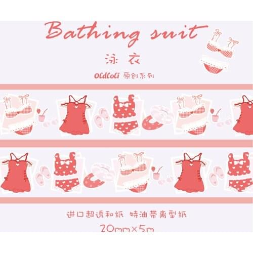 Beautiful Bathing Suit Washi Tapes Bullet Journal Masking Tape Adhesive Tape DIY Scrapbooking Washi Stickers