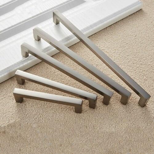 Aluminum Alloy Furniture Handle Modern Wardrobe Drawer Knob Brushed Cabinet Door Handle Home Decoration Hardware