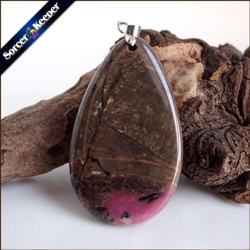 Fashion Real Rhodonite Stone Pendant Natural Stone Cabochon Beads Diy Necklace Pendants Jewelry Making Gem Accessory ZS327