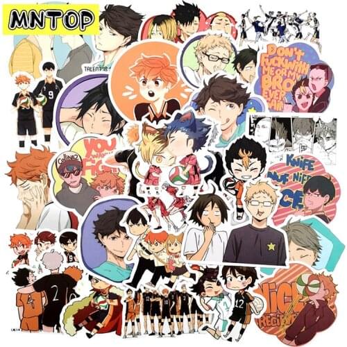 10/30/50Pcs/set Japanese Anime Haikyuu Graffiti Stickers For Laptop Luggage Box Computer Skateboard Childrens Toy Sticker