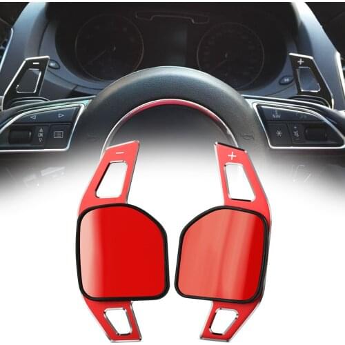 Wheel DSG Paddle Extension Shifters Shift Sticker Decoration Fit For AUDI A3 S3 A4 S4 A5 S5 A6 S6 S6 A8 R8 Q3 Q5 SQ5 Q7 RS6 RS7