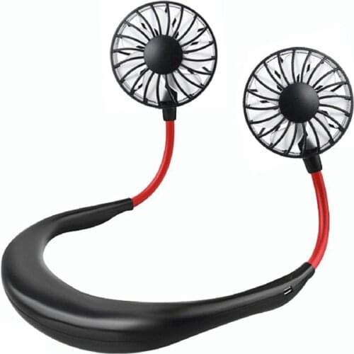 Wearable Lazy Sports Halter Fan Mini Hanging Neck Fan USB Rechargeable Cover Halter Sports Fan Air Cooler Outdoor