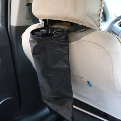 Portable Car Seat Back Trash Container Holder Hang Litter Bag Garbage Storage Car Waste Bins Cleaning Poubelle Voiture Car Bin
