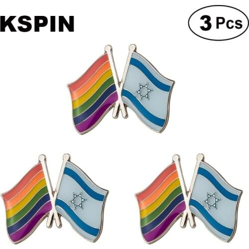 Rainbow Israel Lapel Pin Brooches Pins Flag badge Brooch Badges