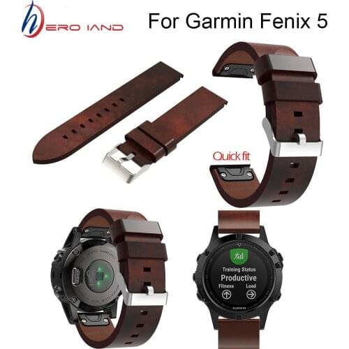 Watch bracelet watchbands genuine leather strap watch band watch accessories wristband For Garmin Fenix 5/ 5 Plus watchband 22mm