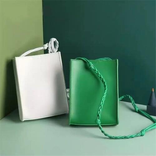 Luxury Designer Genuine Leather Handbags Cowhide Leather Shoulder Bag Fashion Weave Strap Ladies Small Square Crossbody Bag