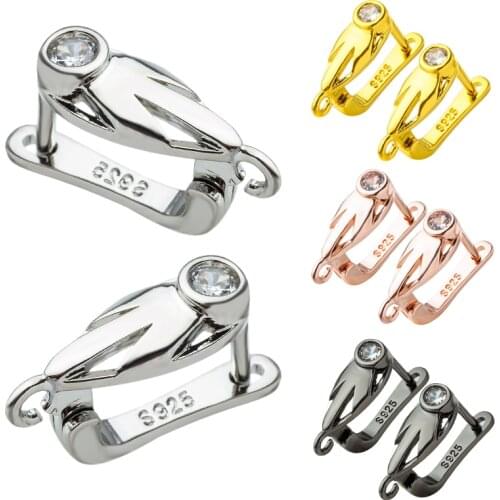 Peixin 14x18mm DIY handmade earrings hook clasp fashionable zirconia popular design brass fastener tassel jewelry findings