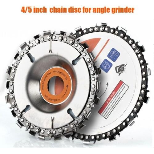 Grinder Wood Carving Chain Disc Drillpro 4/5 Inch Grinder Chain Disc 22 Tooth Wood Carving Disc For 100/115 Angle Grinder Diamon