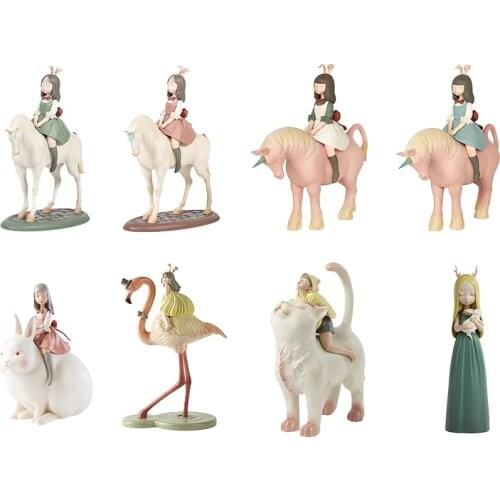 White night fairy tale night travel unicorn decoration princess style creative horse artwork female birthday gift desktop decora