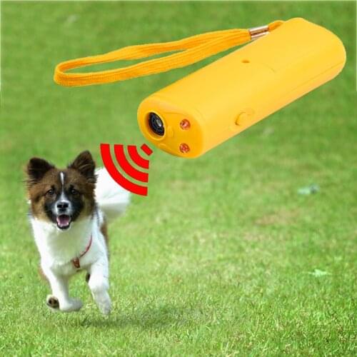 Pet Dog Repeller Anti Barking Stop Bark Training Device Trainer LED Ultrasonic 3 In 1 Anti Barking Ultrasonic Without Battery