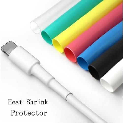 USB Charger Cord Wire Sleeve Shrinkable Cable Protector Universal Cable Protector Heat Shink Tube for Iphone Charging Data Cord