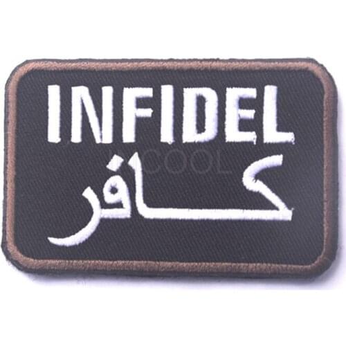 Embroidery Patch US Army INFIDEL Patch Tactical Emblem Military Badges Appliques Embroidered Patches For Backpack Jackets