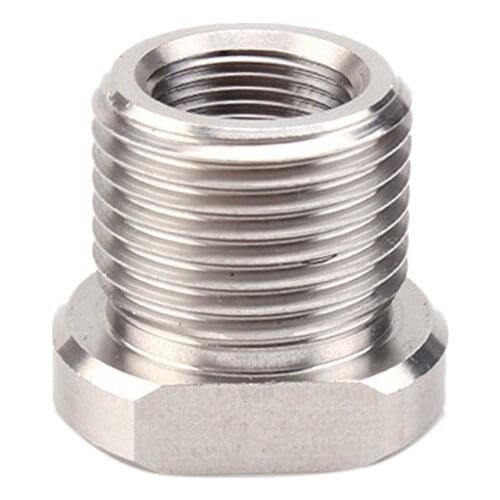 1/2-28 to 3/4-16 Automotive Threaded Oil Filter Adapter - Stainless Steel