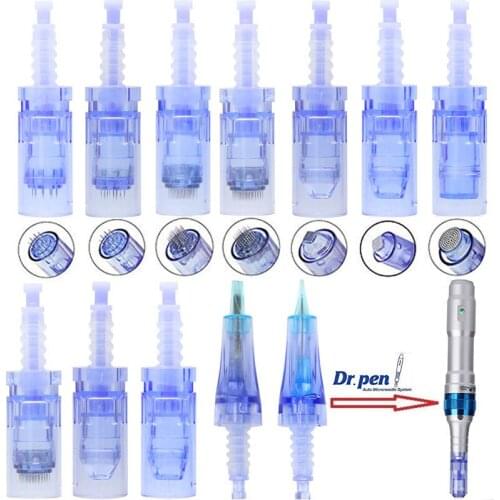FDA 10pcs Replacement Microneedling Cartridge Tips for Electric Derma Stamp Dr Pen A6 Skin MTS PMU Face Lifting Anti Hair Loss