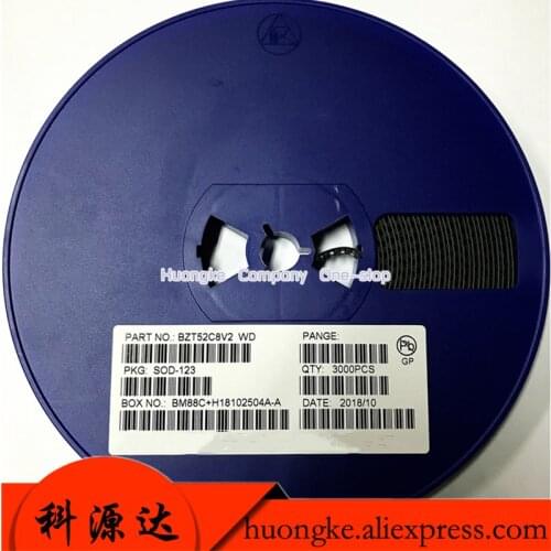 100PCS SOD-123 Zener Diode BZT52C8V2 BZT52C7V5 BZT52C6V8 BZT52C6V2 BZT52C5V6 BZT52C5V1 BZT52C4V3 BZT52C3V9 BZT52C3V6 BZT52