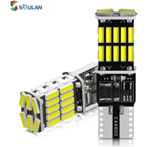 2 Pcs 4014SMD LED Car Light Bulb 12V DC T10 W5W 194 Socket Car Led High Bright Door Lamp License Plate Light White 6000K Diode