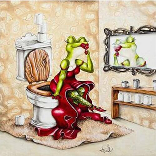 5D DIY Full Round/Square Diamond Painting Animal Frog 3D Embroidery Cross Stitch Rhinestone Mosaic Home Decor Art Yc949