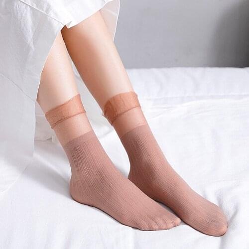 6 pairs/lot 2020 Spring New Japanese Sweet Lace Socks For Women Black Wite Thin Sock Solid Color Black White