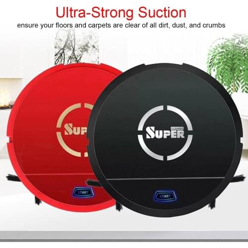Behogar Robot Vacuum Household USB Rechargeable Automatic 1800PA Strong Suction Robot Vacuum Cleaner for Home Floor Cleaning