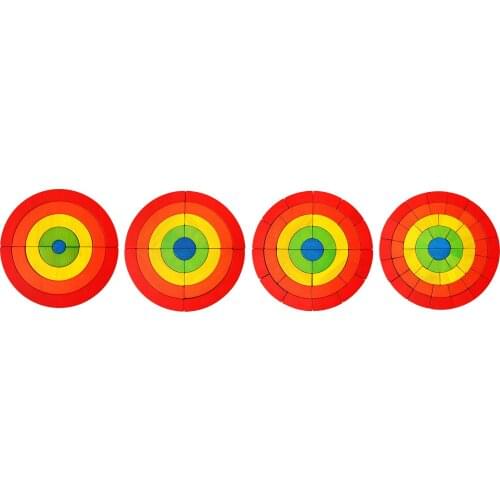 Baby Rainbow Building Stacking Blocks Shape Color Toddlers Toys Creative