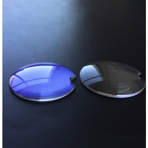 Double dome Sapphire Crystal glass for For Cartier Notch at 3 o'clock watch Repair Parts Blue AR coating