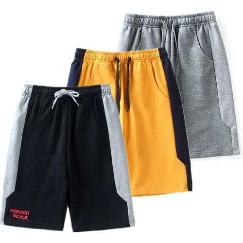 2020 Summer Kids Boys Shorts Cotton Student Children Knitted Casual Shorts For Teenager Boys 6 8 10 12 14 Years Wear TX041