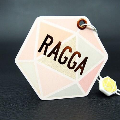 Custom logo original black print small cute white card paper hang tag