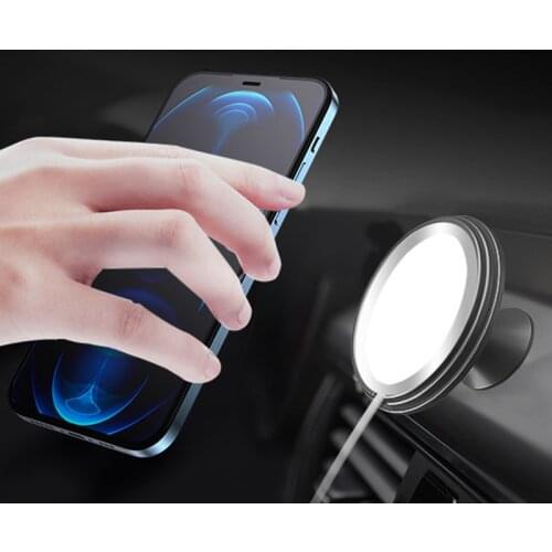 Magnetic Car Phone Holder Stand For MagSafe Charger Metal Air Vent Holder In Car GPS Mount Holder Mobile Phone Accessories