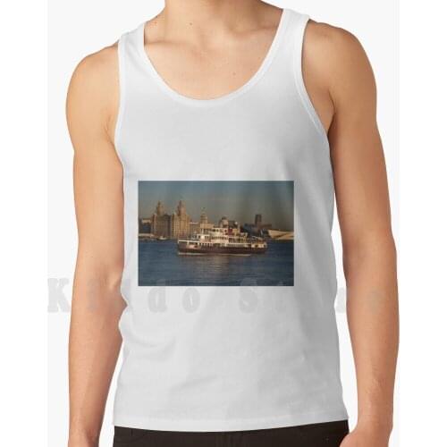 Mersey Ferry Tank Tops Vest 100% Cotton Mersy Ferry Waterfront