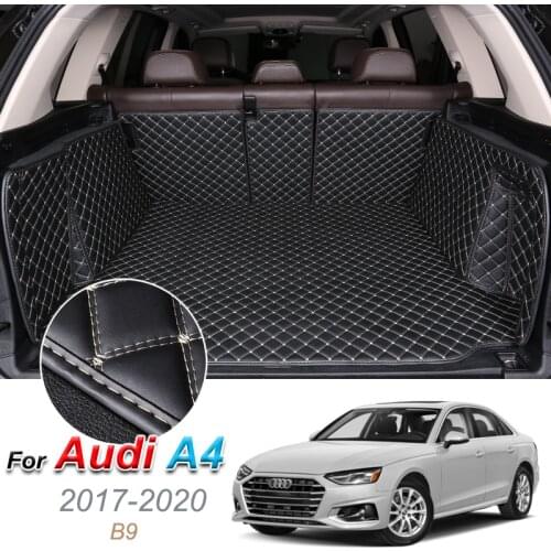 The Trunk Floor Leather Liner Car Trunk Mat Cargo Compartment Floor Carpet For Audi A4 B9 2017-2020