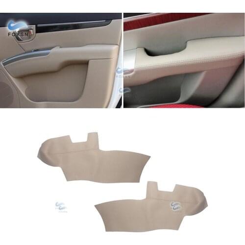 For Hyundai Santa Fe 2006 2007 2008 2009 2010 2011 2012 2pcs Car Front Door Armrest Panel Microfiber Leather Cover Trim