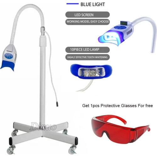 BIG PROMOTION Rotation Arm Portable Teeth Bleach LED Lamp Dental Teeth Whitening Machine With Wheels Dental Laser Teeth Tools