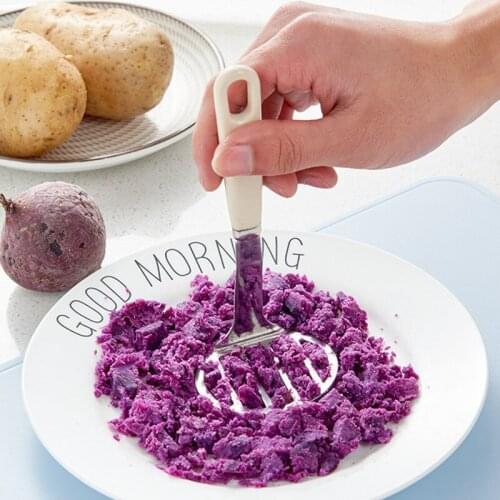 Simple Potato Masher Stainless Steel Baby Food Supplement Masher Household Items Kitchen Tool Kitchen Accessories Cooking Tools