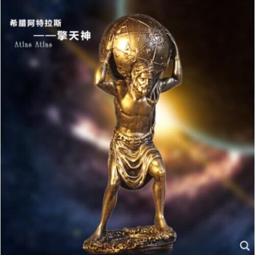 Retro Greek warrior Optimus Atlas creative bar office furnishings photography clothing store Hercules mens figure Sculpture