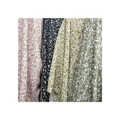 Floral chiffon print cheap chiffon fabric for thin dress sewing material for Summer slightly transparent
