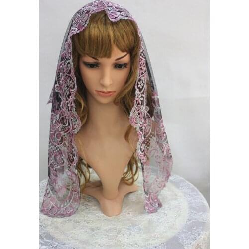 Traditional Spanish Lace Mantilla Veil ,Embroidery Lace Wedding Veil