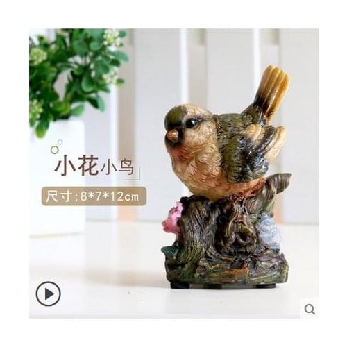 Ornaments Home Animal birds sounding device speaks bird garden decoration hanging office real estate creative gift of music