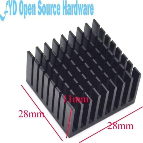 Heat sink 28 * 28 * 11MM (black slot) high-quality radiator