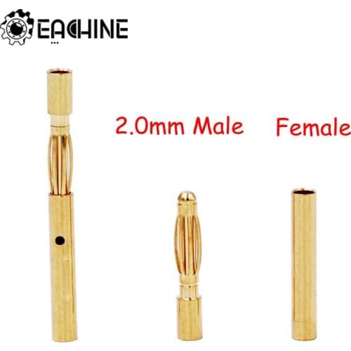 1Pairs 2mm RC Battery Gold-plated Banana Plug High Quality Male Female Banana Connector