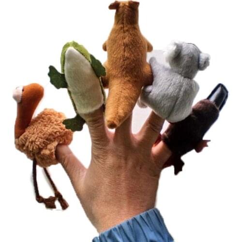 12pcs Chinese Zodiac Gift Animals Cartoon Biological Baby Finger Puppet Doll Animal Finger Puppets Plush Doll Interactive Toy